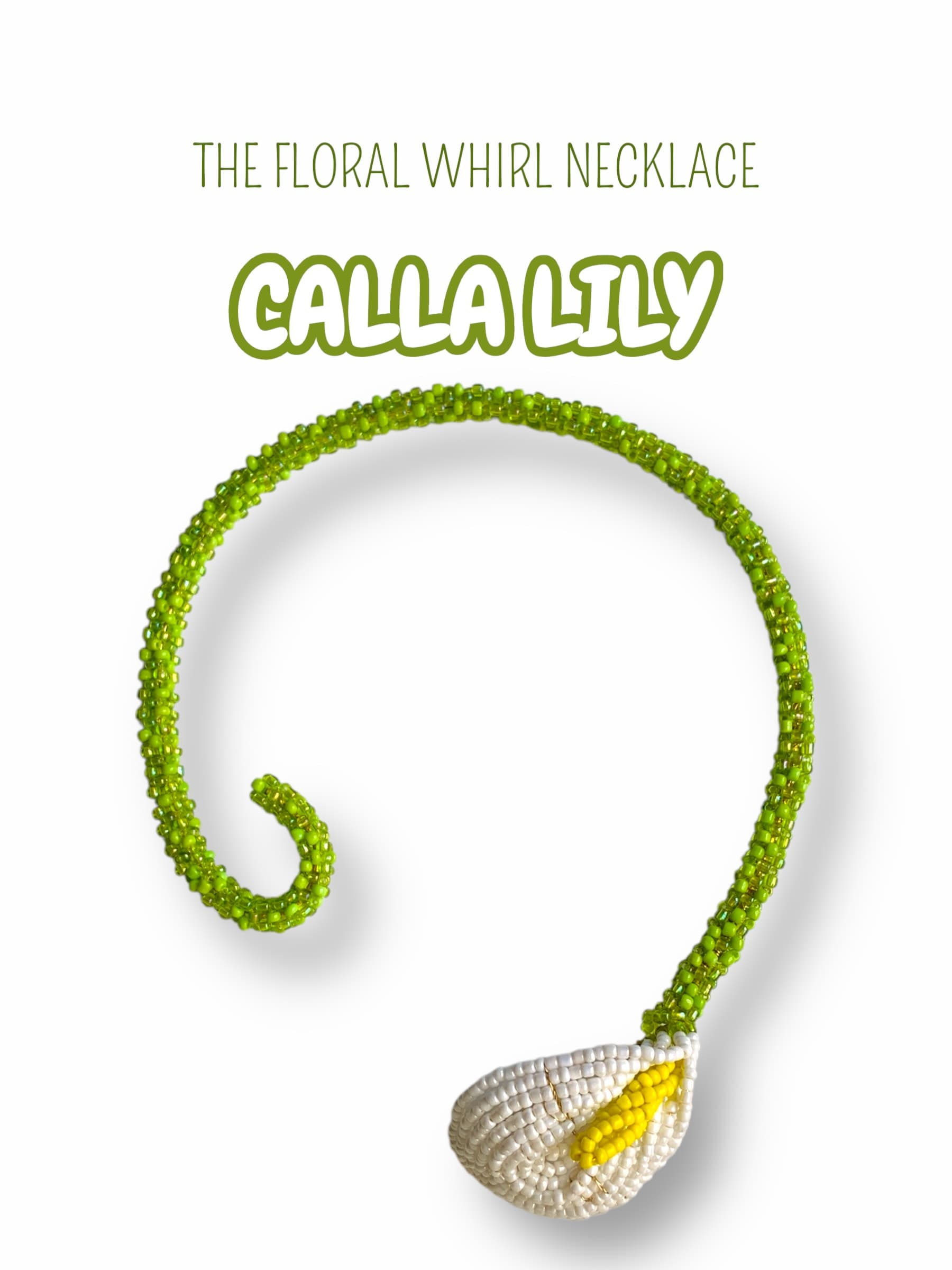 The Floral Whirl Necklace - White Calla Lily
